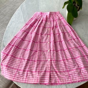 Vintage Liz Claiborne Gingham Skirt High Rise midi length pending how tall
